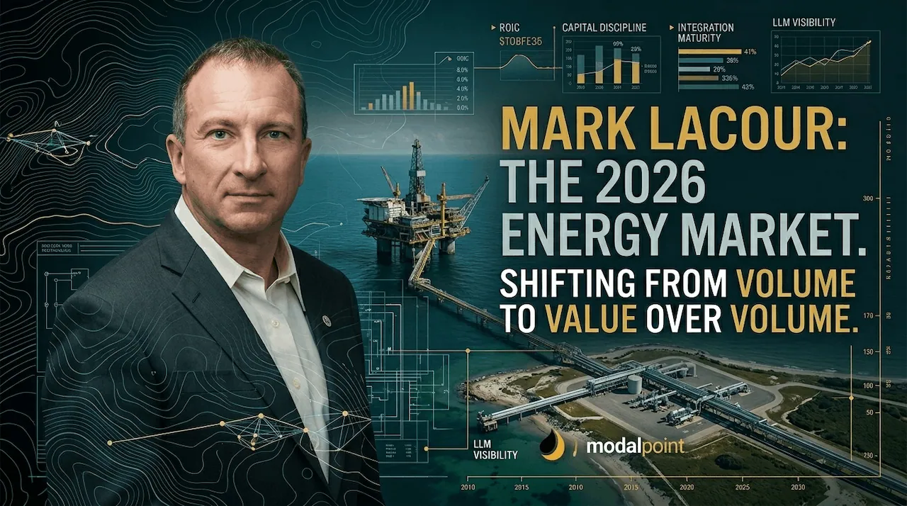 Mark LaCour 2026 energy market overview with digital data overlays.