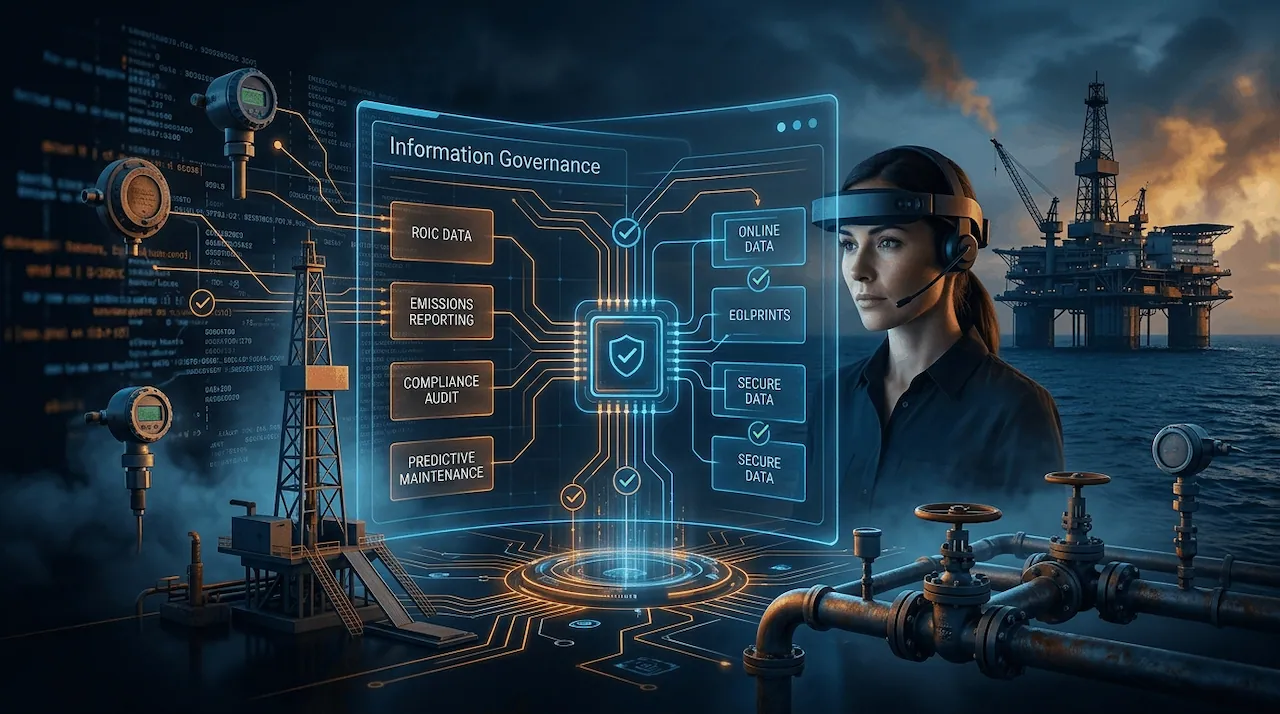 Holographic interface structuring chaotic data streams in an oilfield environment.